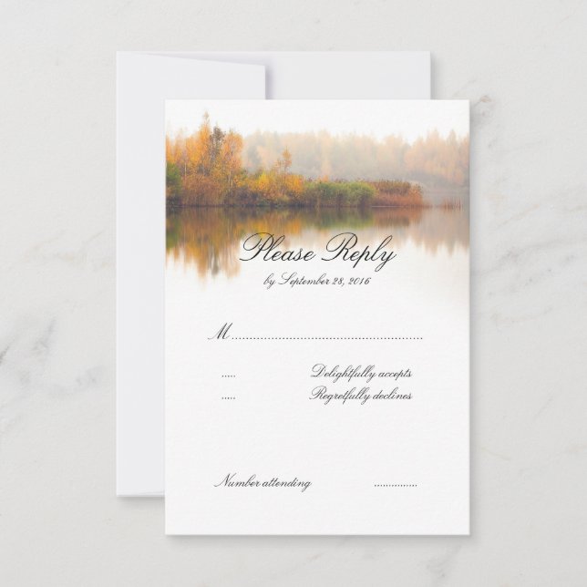 Fall Wedding RSVP Card (Front)