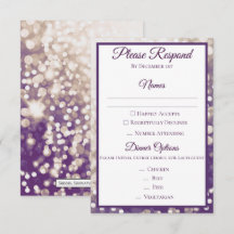 Fall Wedding RSVP - Champagne and Plum