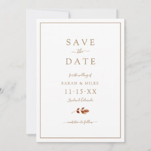 Fall Wedding Save The Date