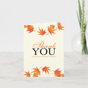 Fall Wedding Thank You Card