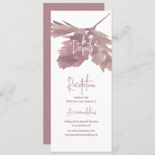 Fall Wedding Watercolor Leaf Details Invitation