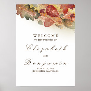 Fall Wedding Welcome Sign