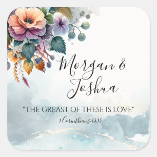 Fall Weddings Square Sticker
