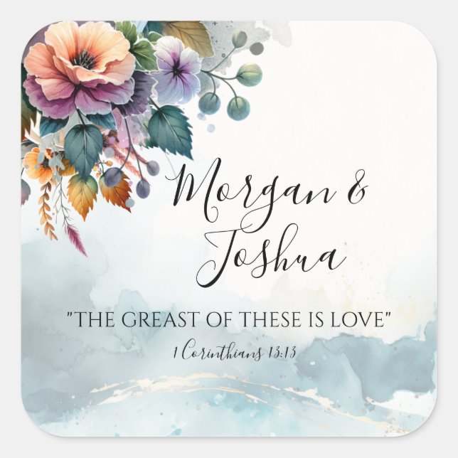 Fall Weddings Square Sticker (Front)