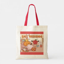 Fall Weekend Tote Bag – Cosy Seasonal Shopper