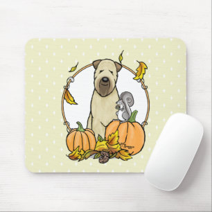 Fall Wheaten Terrier (wheaten 1b2) Pumpkins Cute Mouse Pad