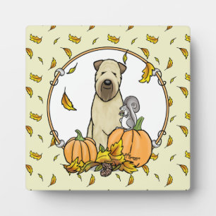 Fall Wheaten Terrier (wheaten 1b2) Pumpkins Cute Plaque