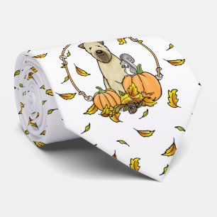 Fall Wheaten Terrier (wheaten 1b2) Pumpkins Cute Tie