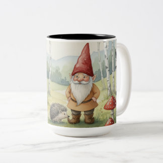 Fall whimsical gnome forest watercolor Mug