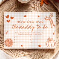 Fall Whimsical How Old Was Daddy Baby Shower Game
