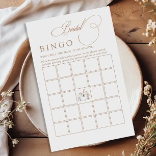 Fall White Pumpkin Bridal Shower Bingo Game
