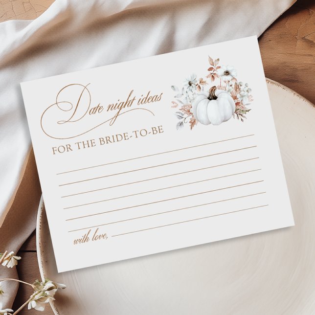 Fall White Pumpkin Bridal Shower Date Night Ideas (Creator Uploaded)