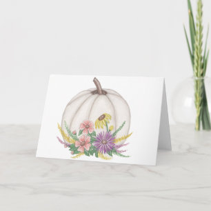 Fall White Pumpkin Card