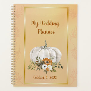 Fall White Pumpkin Wedding  Planner