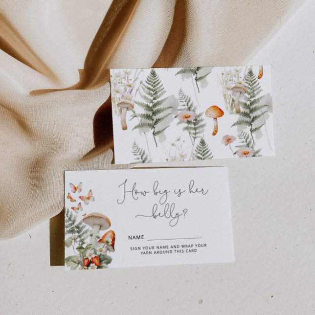 Fall wild mushroom how big mummy's belly enclosure card (Creator Uploaded)