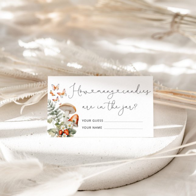 Fall wild mushroom how many candies in the jar enclosure card (Creator Uploaded)