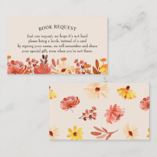 Fall Wildflower Book Request/Book for Baby Insert