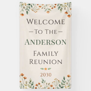 Fall Wildflower Family Get Together Welcome Banner