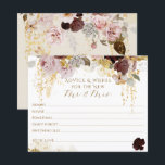 Fall Wildflower Gold Floral Bridal Shower<br><div class="desc">This watercolor Fall Wildflower design is the perfect choice for a elegant Bridal Shower. The combination of delicate watercolor techniques, autumn-inspired wildflowers, and elegant gold elements creates a charming and sophisticated atmosphere. The colour palette captures the essence of the fall season, featuring warm hues such as rich oranges, deep reds,...</div>