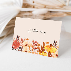 Fall Wildflower Terracotta Thank You Card
