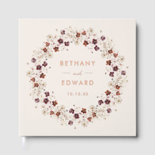 Fall Wildflower Wedding Guest Book