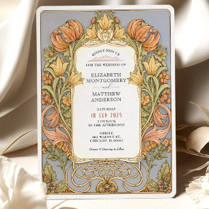 Fall William Morris Wedding Invitation