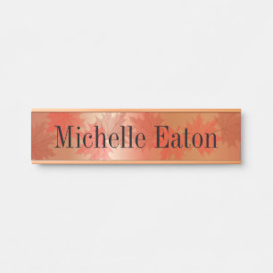 Fall Winter Desk Door Hanging Wall Nameplate