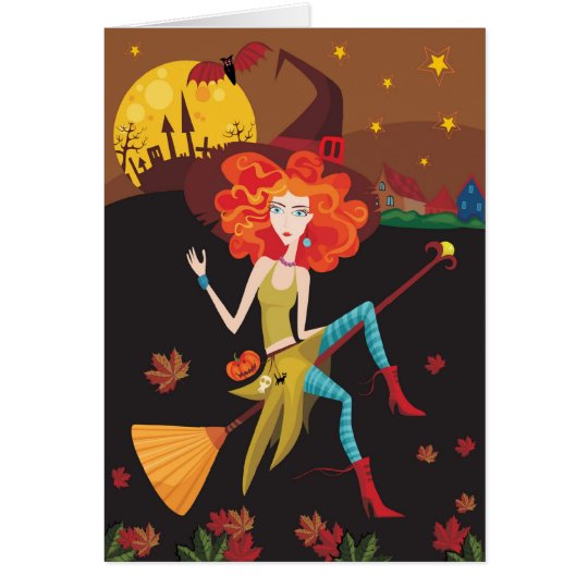 Fall Witch Card