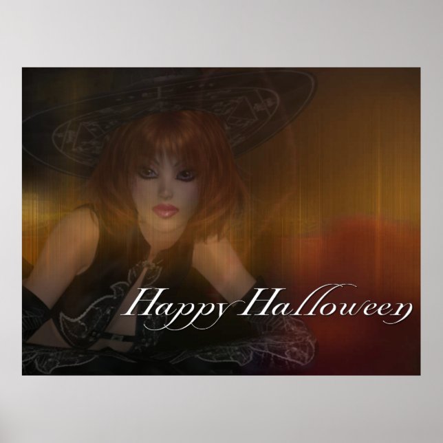 Fall Witch - Happy Halloween Print (Front)