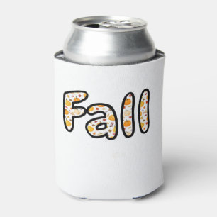 Fall with Pumpkin Background Autumn Season Printab Can Cooler
