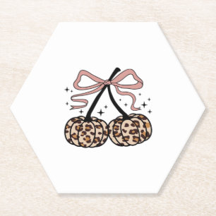 Fall with Pumpkin Background Autumn Season Printab Paper Coaster