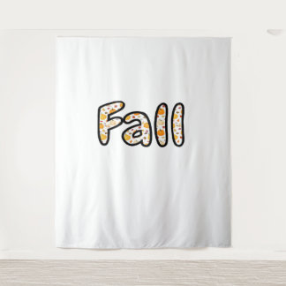 Fall with Pumpkin Background Autumn Season Printab Tapestry