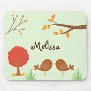 Fall Woodland Animal Delight Mouse Pad