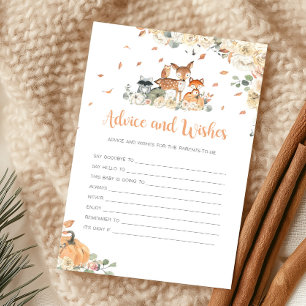 Fall Woodland Animals Advice and Wishes Game