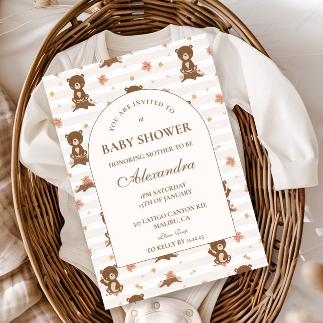 Fall Woodland Animals Baby Shower Invitation (Creator Uploaded)