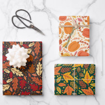 Fall Woodland Autumn Leaves Pumpkin