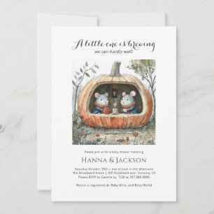 Fall woodland Baby Shower  Invitation
