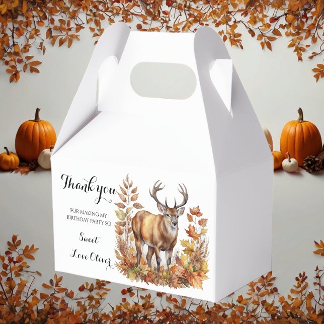 Fall Woodland Deer Animal Forest Baby Shower  Favour Box (Creator Uploaded)