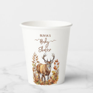 Fall Woodland Deer Baby Shower Balloon Paper Cups