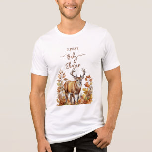 Fall Woodland Deer Baby Shower Balloon Tri-Blend Shirt