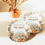 Fall Woodland Little Pumpkin Baby Shower Paper Plate<br><div class="desc">Fall Woodland Little Pumpkin Baby Shower</div>