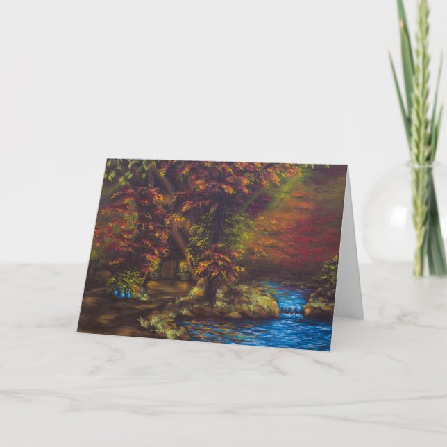 Fall Woods Greeting Card (Front)
