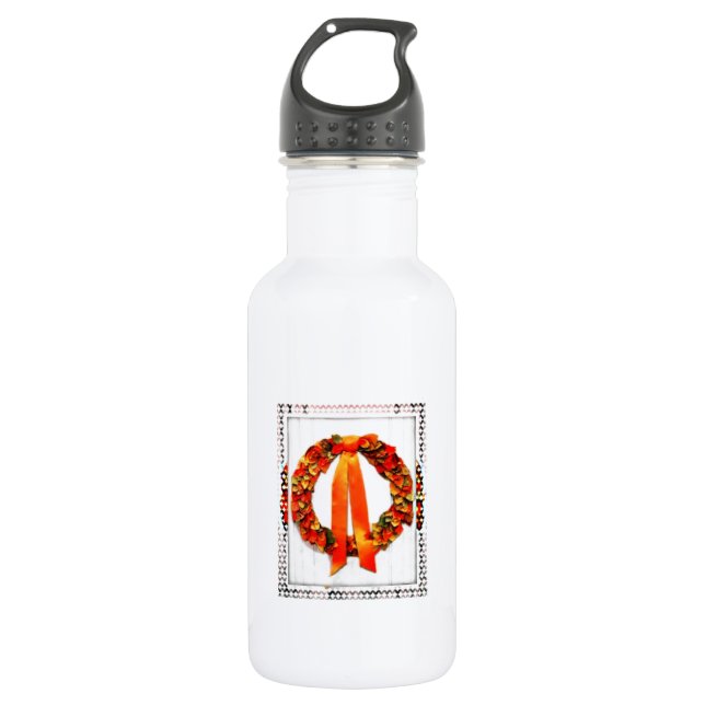 Fall Wreath 532 Ml Water Bottle (Front)