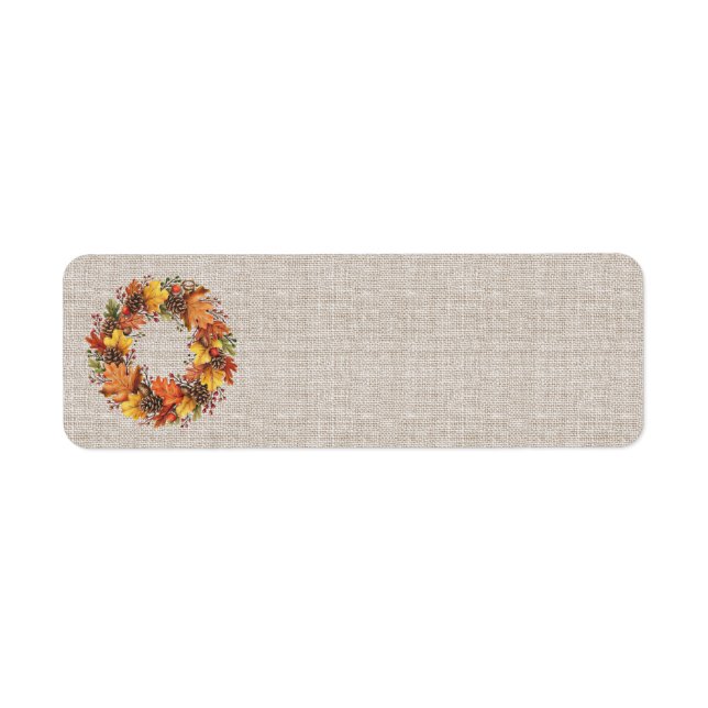 Fall Wreath Address Labels (Front)