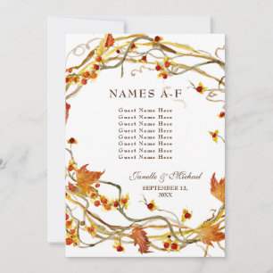 Fall Wreath Bittersweet Rustic Reception Names