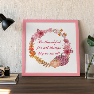 Fall Wreath Quote Poster