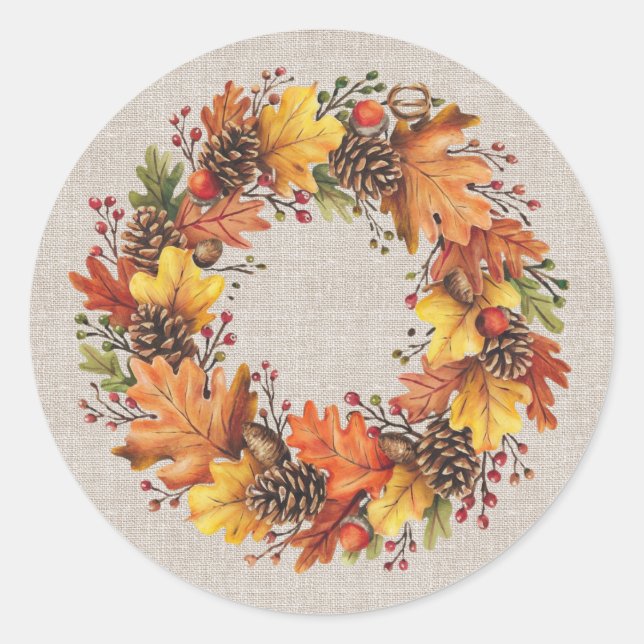 Fall Wreath Stickers (Front)