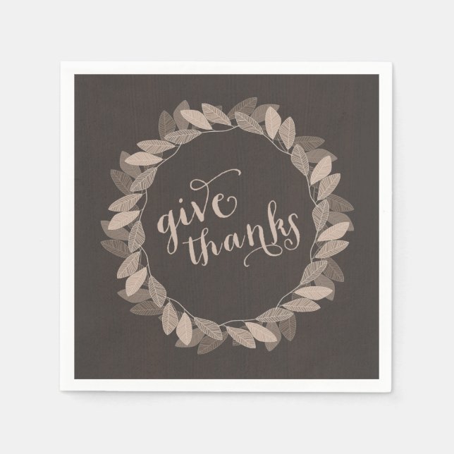 Fall Wreath | Thanksgiving Paper Napkins