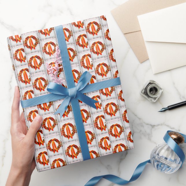 Fall Wreath Wrapping Paper (Gifting)