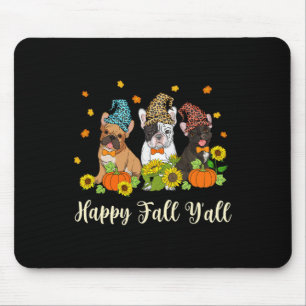 Fall Yall French Bulldog Leopard Pumpkin  Mouse Pad